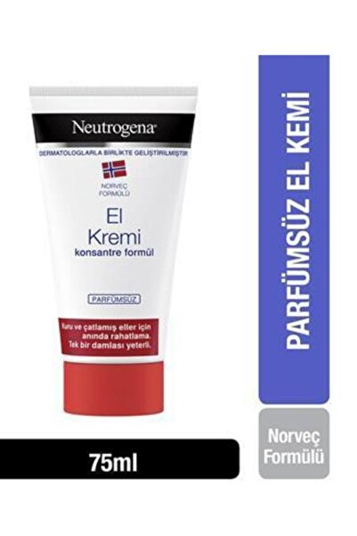 Neutrogena No Perfume Norwegian Formula Hand Cream Unperfumed 75 ml Leave Kof...