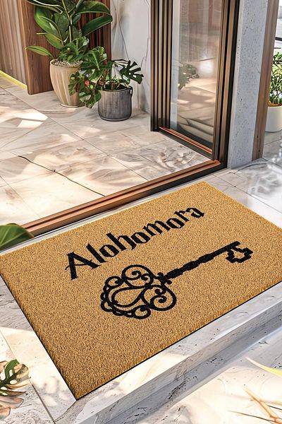 Decovetro Harry Potter Alohomora Patterned Door Mat - 40x60 cm Door Front Decesni