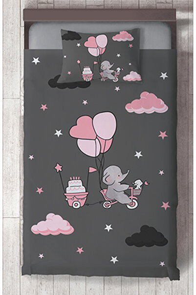 Generic Brand BABY AND KIDS ROOM Pink Bicycle Balloon and Elephant Patterned ...