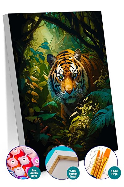 Picasso World Hobby Art Sayılarla Boyama Numaralı Tuval Seti Fırça Boya Dahil...