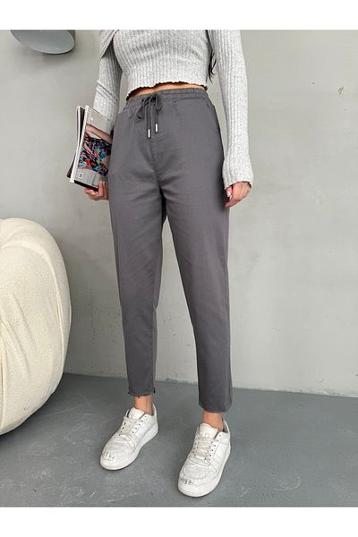 alanora Women's Woven Trousers - Elastic Waist Design