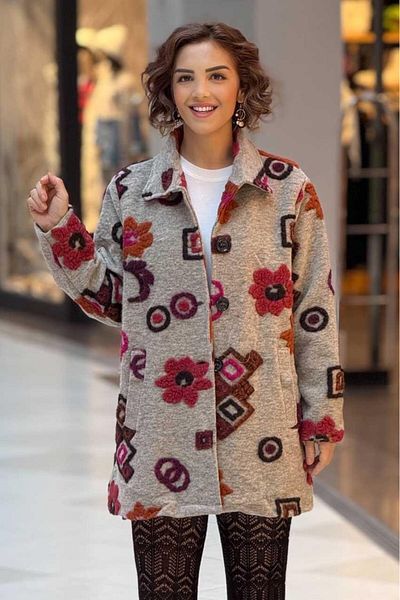Nevin Kaya Moda Earth Color Felt Coat