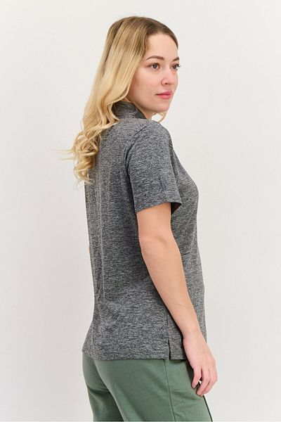 SKECHERS Women Sportswear Fit Short Sleeve Outdoor Polo Shirt, Grey
