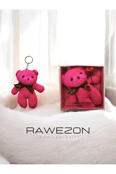 RAWEZON سلسلة مفاتيح على شكل دمية دب وردية - هدية أنيقة لعيد الحب