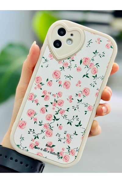Go Aksesuar غطاء سيليكون مرن بتصميم زهرة صغيرة متوافق مع هاتف Iphone 11