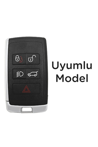 Luxe Aksesuarr Range Rover - Land Rover Smart 2017+ Husă de protecție pentru telecomandă Nano Case 5 butoane Aur alb