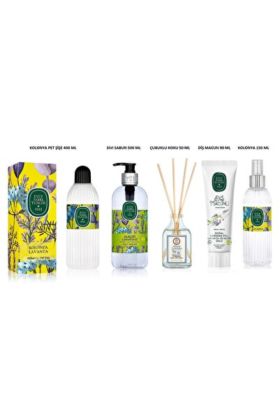 Eyüp Sabri Tuncer EYÜP SABRİ TUNCER ALAÇATI LAVANTA SET (Kolonya, Sıvı Sabun,...