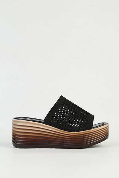 Pierre Cardin Черни дамски чехли на висок ток PC-54574
