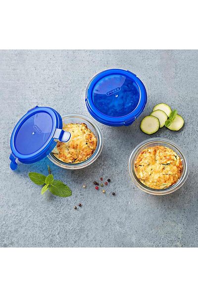Pyrex 894pgpb/7040 حاوية تخزين مستديرة مع غطاء 0.2 لتر
