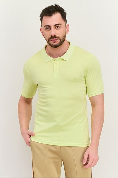 SKECHERS Men Sportswear Fit Short Sleeves Outdoor Polo Shirt, Lime