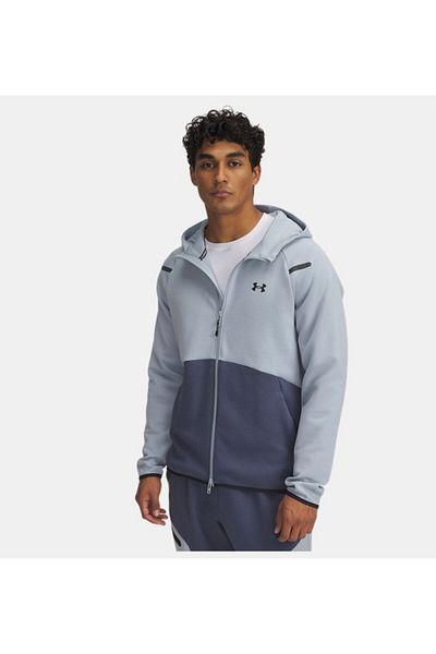 Under Armour Hanorac albastru cu fermoar complet HD EU