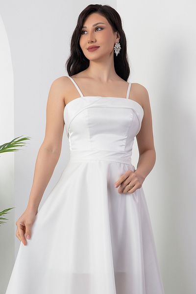 PULLIMM Rochie din satin cu bretele decolteu ECR5460