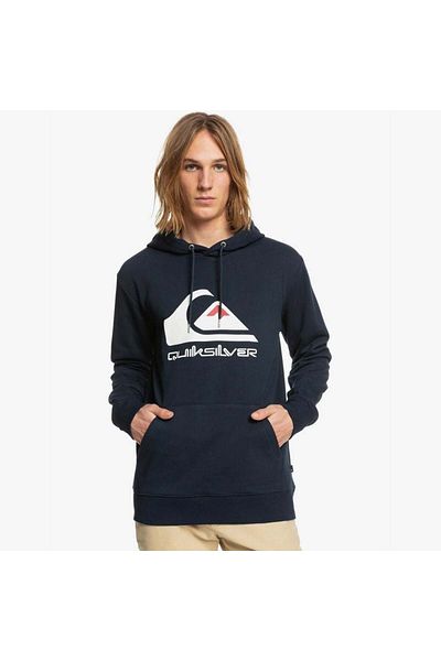 Quiksilver Ανδρικό μπλουζάκι με κουκούλα με μεγάλο λογότυπο Eqyft04450-byj0