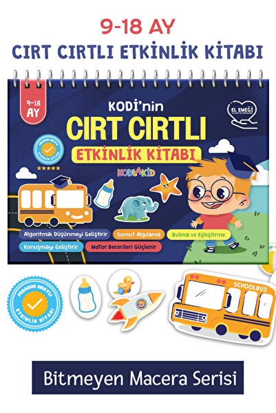Kodlakid Kodi'nin Cırt Cırtlı Etkinlik Kitabı 9-18 AY