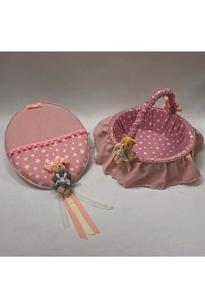 Cansüs Σετ καλάθι με στολίδια 2 τεμαχίων Baby Shower