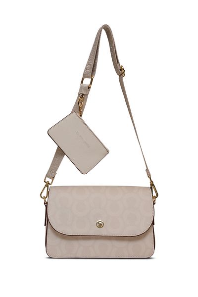 U.S. Polo Assn. Us25162 Model Ecru Women's Messenger Bag