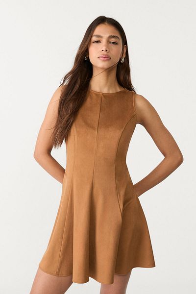Stradivarius Short faux suede dress