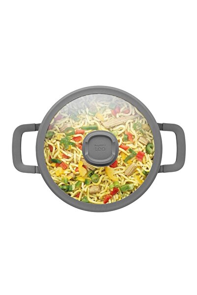 Berghoff Leo stone non-stick aluminum cast deep pot with lid 24x14 cm