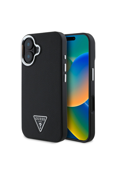 Guess iPhone 16 Plus Kılıf Guess Lisanslı Magsafe Şarj Özellikli Grained Tria...