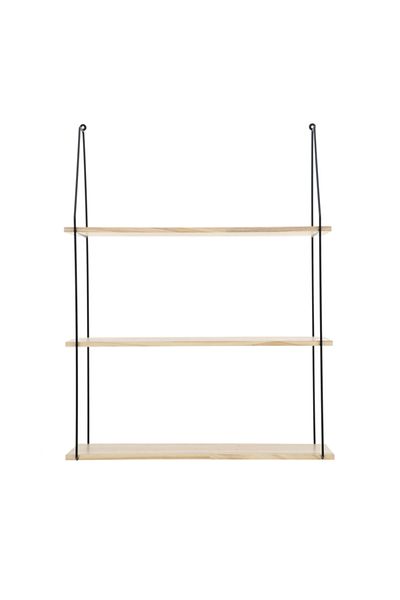 HONEYBEE 3-Tier Elegant and Modern Rectangular Wooden Hanging Shelf