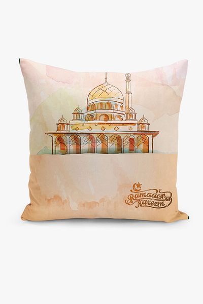 Filamente Ramadan Patterned Double Sided Digital Printed Throw Pillow Cover - Ramadan