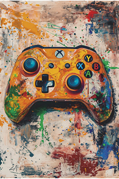 Hayat Poster consola de jocuri ps joc player mâner acasă decorare pictura ret...