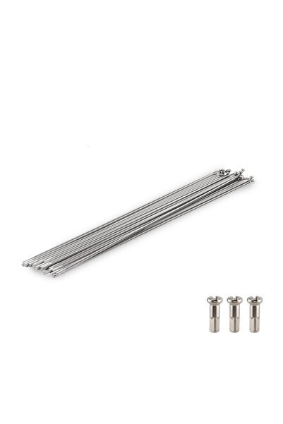 Bike And Art 2.5mm x 281mm Tel ve Krom Tel Başı Paslanmaz 80 Adet