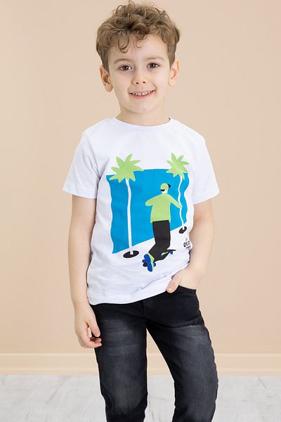 Cansın Mini Boy's 3-Piece Blue Jean Set - Shirt and Pants 20027