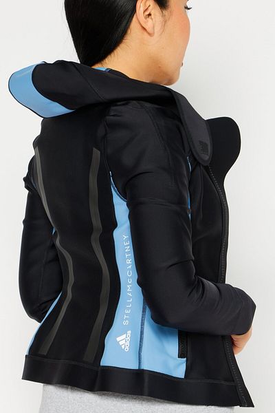 adidas Women Sportswear Fit Brand Logo Hooded Training Jacket, Black