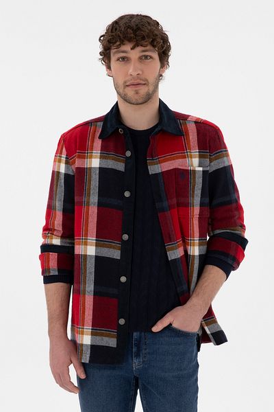 U.S. Polo Assn. Men's Red Long Sleeve Shirt 50296540 -Vr030