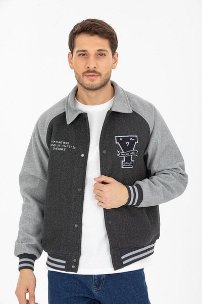 Store Men's Buttoned College Coat