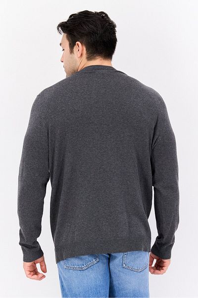 Alfani Men V-neck Textured Long Sleeves Sweatshirt, Grey