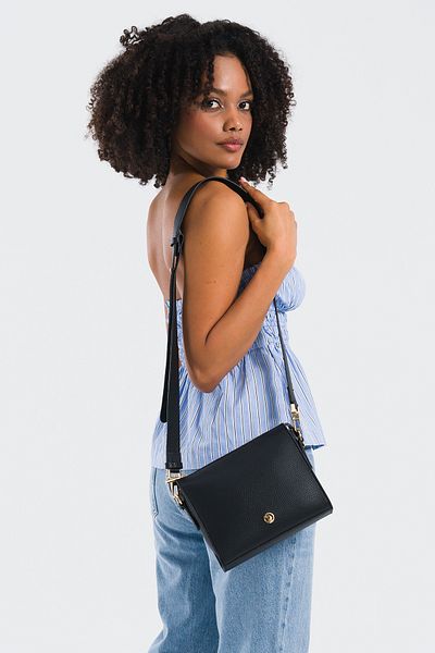 U.S. Polo Assn. Geantă neagră de umăr pentru femei Us25204