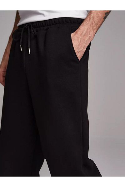 Trendiz Unisex Μαύρο Φούτερ - Elastic Leg 2041