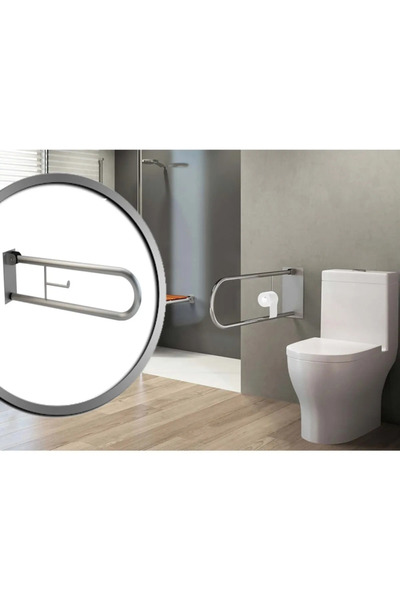 Fixer365 Yaşlı, Hasta ve Engelli Tutunma Barı Mafsalı Çelik Hareketli WC Kağı...
