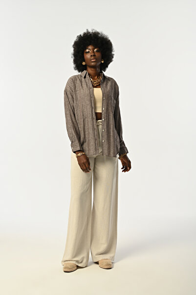 Orfeo Negro ΓΥΝΑΙΚΕΙΟ ΜΠΛΟΥΖΑ ΜΕ ΜΟΝΗ ΤΣΕΠΗ ΚΑΦΕ OVERSIZE