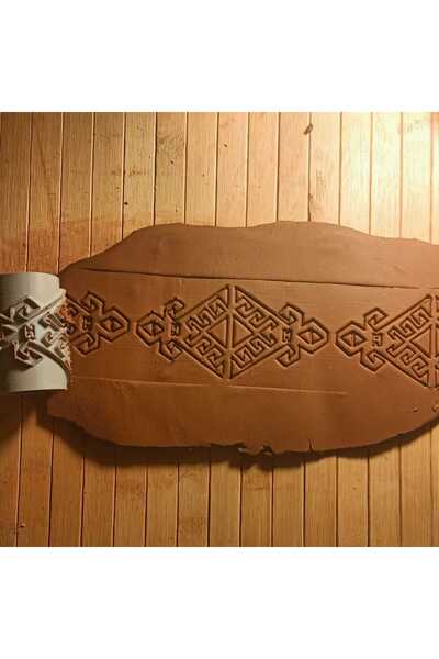 Enbceramic ELİ BELİNDE MOTİFİ SERAMİK&POLİMER KİL DESEN DOKU OKLAVASI MERDANE...