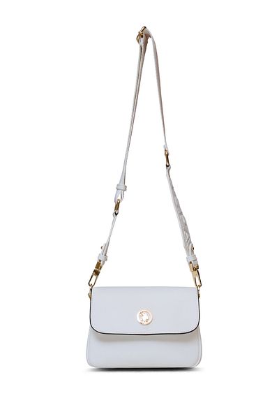 U.S. Polo Assn. Us25135 Geantă de damă albă model Messenger