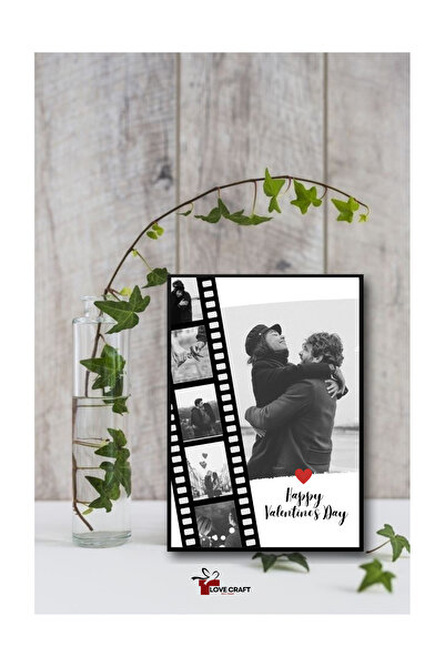 Store Sevgiliye Kişiye Özel Film Şeridi Tablo1 - 13x18 Ölçü (İNCE KENAR PLASTİK ÇERÇEVE)