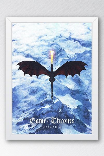 Saturn Ζωγραφική με κορνίζα του Game of Thrones - Ζωγραφική αφίσας της τηλεοπτικής σειράς Game of Thrones