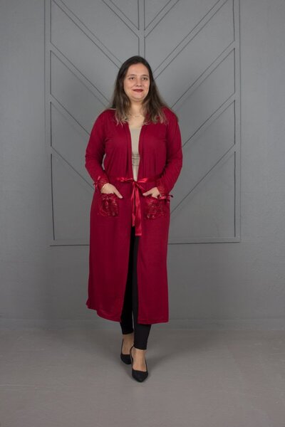 Truva XXL Robă din Lycra Burgundy - Mărime Mică