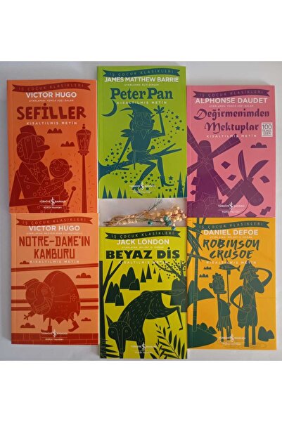 TÜRKİYE İŞ BANKASI KÜLTÜR YAYINLARI ROBINSON CRUSOE,BEYAZ DİŞ,NOTRE DAMEIN KA...