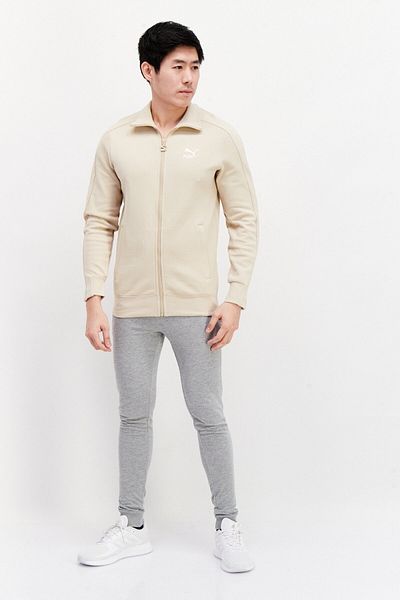 Puma Men Sportswear Fit Embroidered Logo Training Jacket, Beige