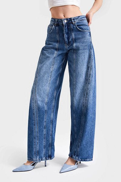 its basic Denim de damă culoare blugi denim - 2S5-4 Straight Fit, 100% bumbac