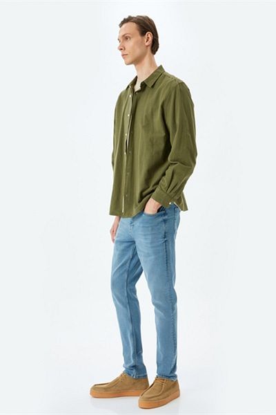 Koton Ανδρικό τζιν παντελόνι Micheal Skinny Light Indigo 5sam40045ıd