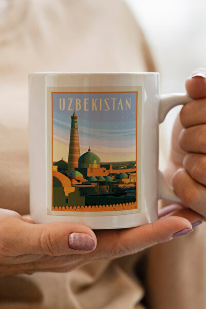 South Steel كوب أوزبكستان المميز المطبوع