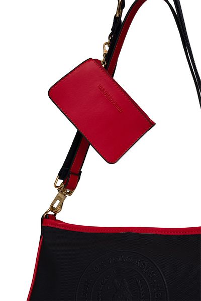 U.S. Polo Assn. Geantă de umăr pentru femei albastru-marin-roșu Us25272