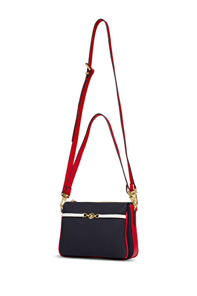 U.S. Polo Assn. Navy Blue-Red-White Women's Messenger Bag Us25237