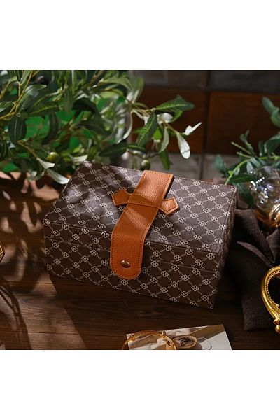 Homebiente Луксозен настолен органайзер за бижута Jewelbox Faux Leather