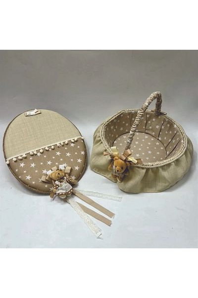 Cansüs Σετ καλάθι με στολίδια 2 τεμαχίων Baby Shower